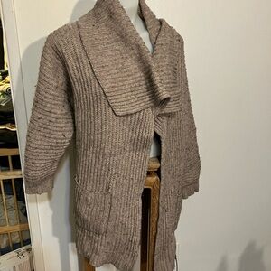 Vince Camuto cotton/ wool oversized chunky cardigan with pockets XS fits larger